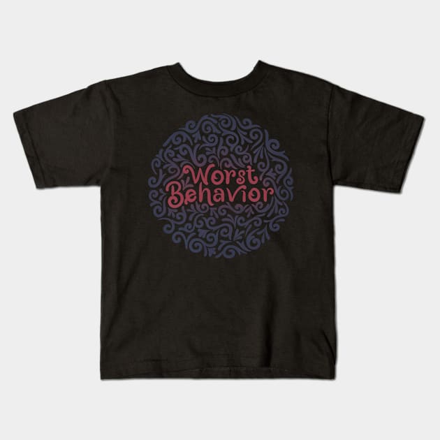 WorstBehavior comb2 Kids T-Shirt by InisiaType